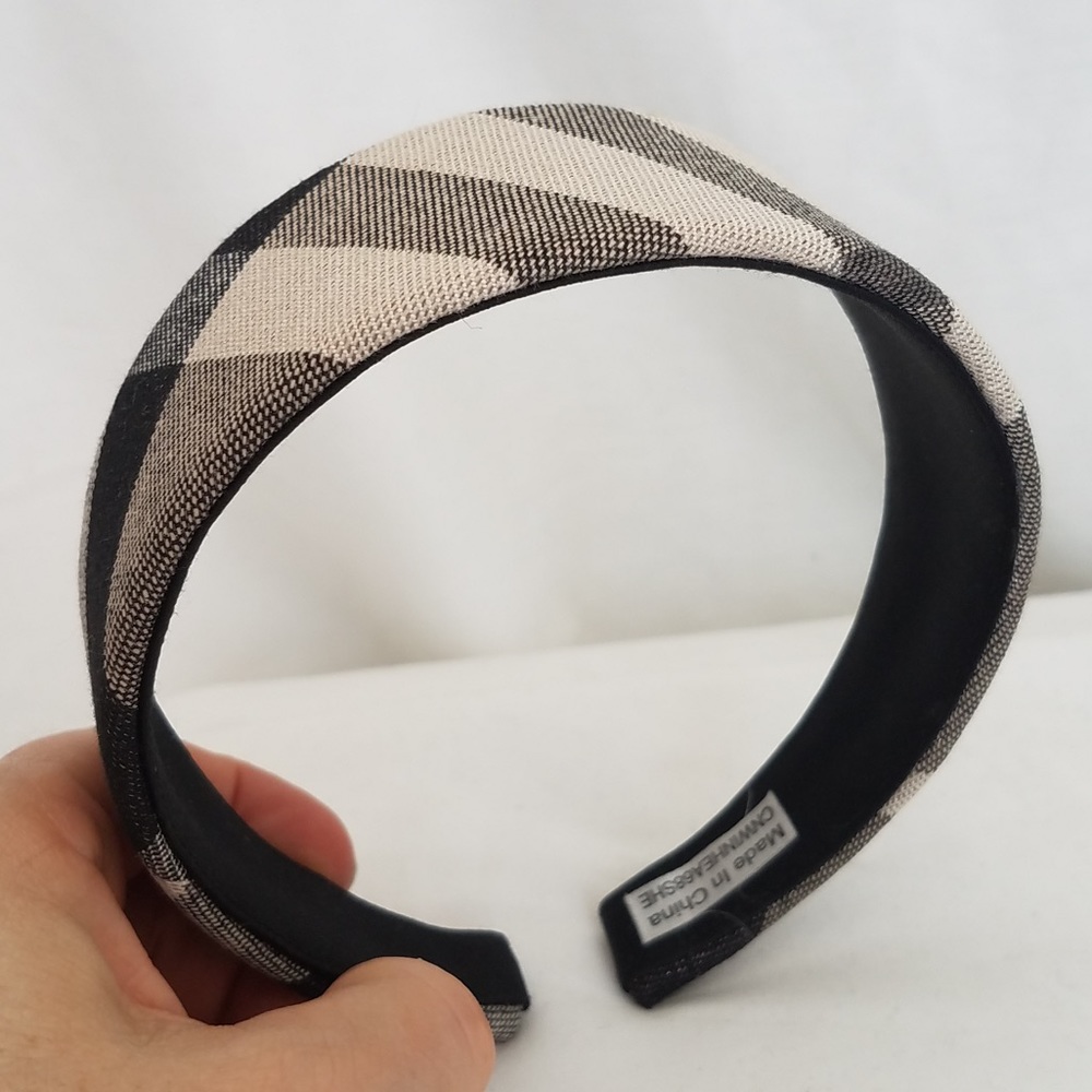 Burberry Headband-Nova Check w/lurex threading